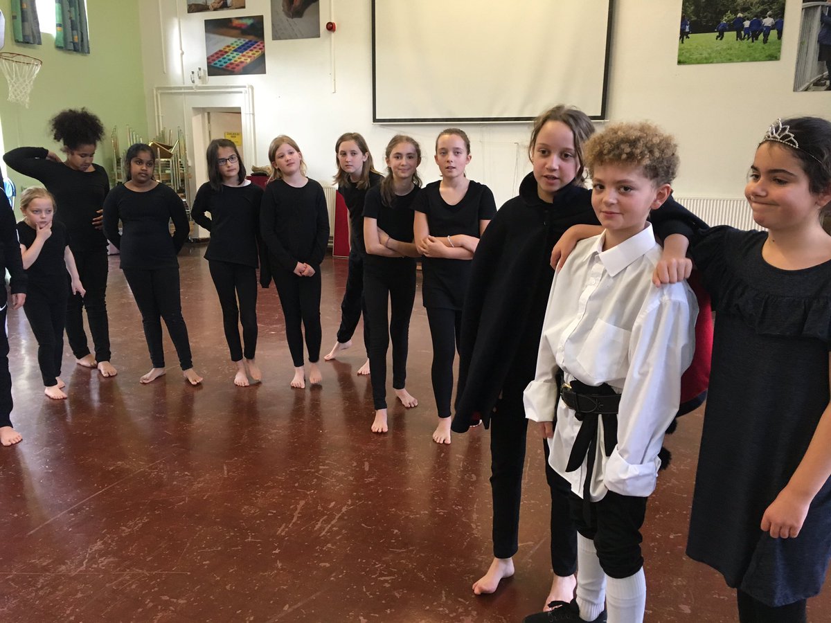 KWeston06's tweet photo. Children all ready for Fridays performance! #Hamlet2017 #proudteacher https://t.co/4LD878Zz9J