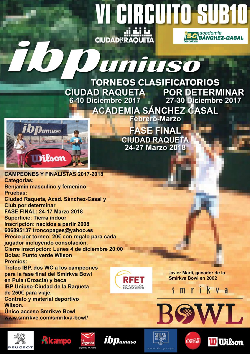 ciudadraqueta's tweet photo. Siempre con el tenis desde la base @IBPUniusoTenis Gracias! https://t.co/JuvWxYVBDG