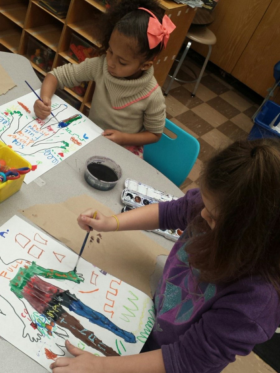 JenningsKinders's tweet photo. Day 2 of our artist-in-residency with @DMArtCenter creating our Keith Haring style Body Emotion Maps. @wrightdmps https://t.co/U5Isn9ajRv