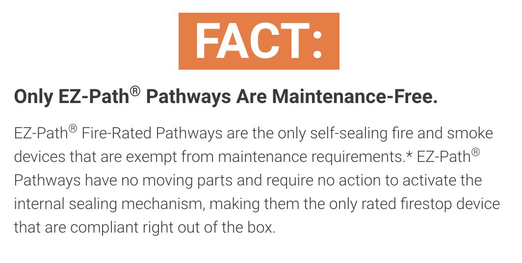 STI_FIRESTOP's tweet photo. Facts only from us. EZ-Path is the solution you need.
We'll tell you all about it, so stop by Booth H-4 to learn more!
#STAFDAAustin #STAFDA2017 https://t.co/Ylf0qVCfq5