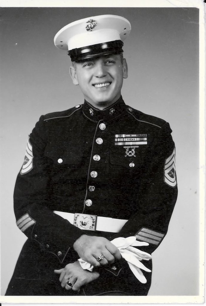 DeniseAckerman5's tweet photo. @penguins My 93 year old father, Sgt Maj Pete Marovich USMC Ret. - WWII, Korea, Vietnam, 32 years of active duty! Semper Fi!!  🇺🇸 #PensThanks https://t.co/z0aJHZnoWj