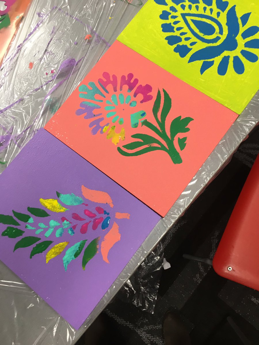 AshimaSuri's tweet photo. We are on to day 2 of building our mural at @torontolibrary Fairview! Check out all the colours!! #poweredbytac @TorontoArts https://t.co/tUZcpEDTss