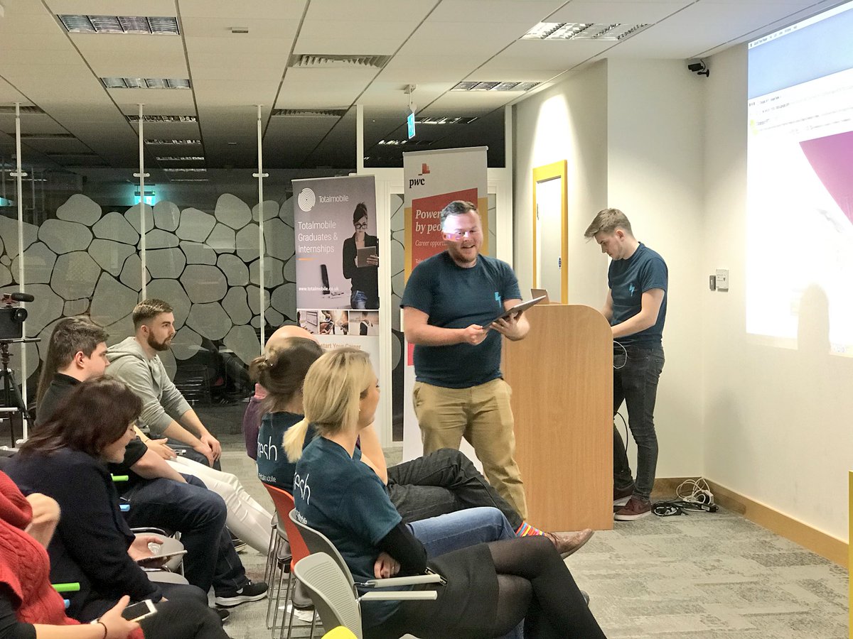 totalmobiledev's tweet photo. Andy McWilliams Demoing the measure app @totalmobile ! Proud to sponsor @ChargedCity WTF event tonight @PwC_NI ⚡️ https://t.co/VWmQbAp9SE