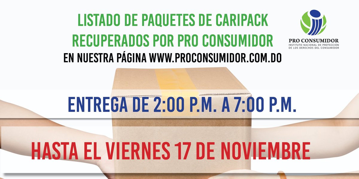 ProConsumidorRD's tweet photo. Listado de paquetes de #Caripack recuperados por #ProConsumidor https://t.co/HGIWHoOuLq https://t.co/MZL654Lyb9