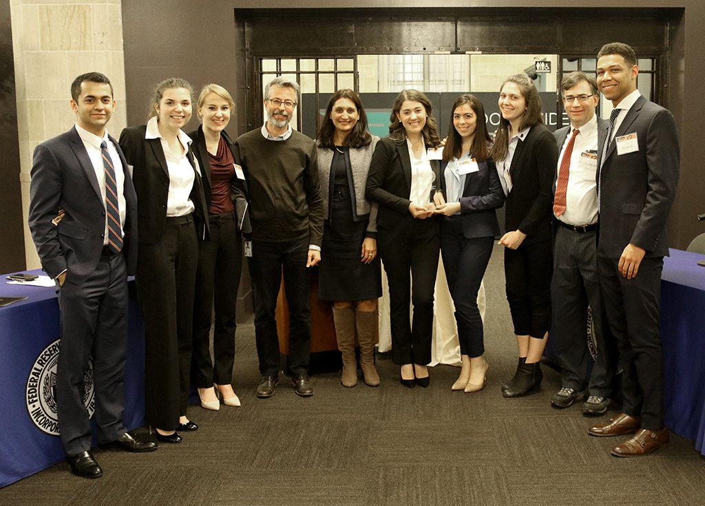 NewYorkFed's tweet photo. And 1st place goes to... Pace University wins the 2017 College Fed Challenge, Liberty Street division! Good luck in the nationals! #CFC17 https://t.co/zTI95jJj1m