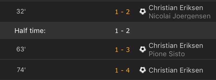 AjaciedenEU's tweet photo. Christian #Eriksen hattrick-hero.
#ierden 1-5 @ChrisEriksen8 https://t.co/uluTszBIKe