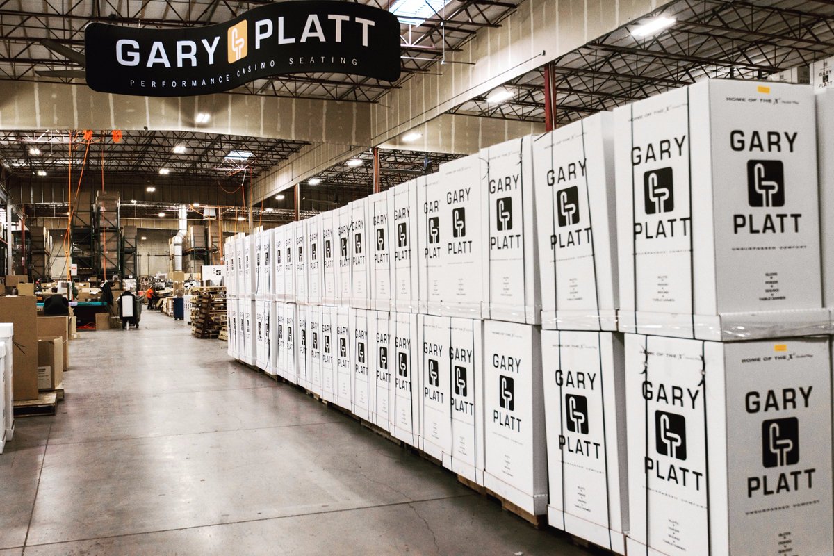 gpmanufacturing's tweet photo. All boxed up and ready to go! 📦 #GaryPlatt #casinoseating #casino #chairdesign #shipping https://t.co/HFbiL3GvDR
