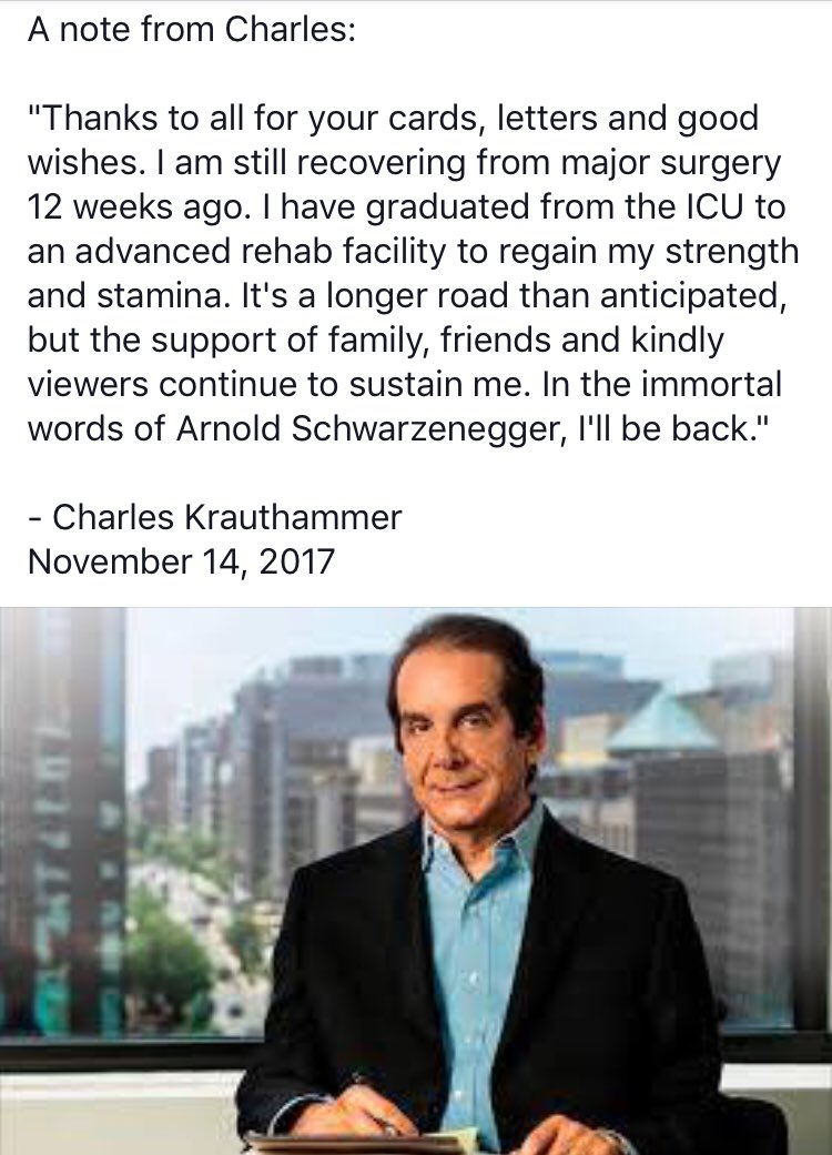 A note from @Krauthammer