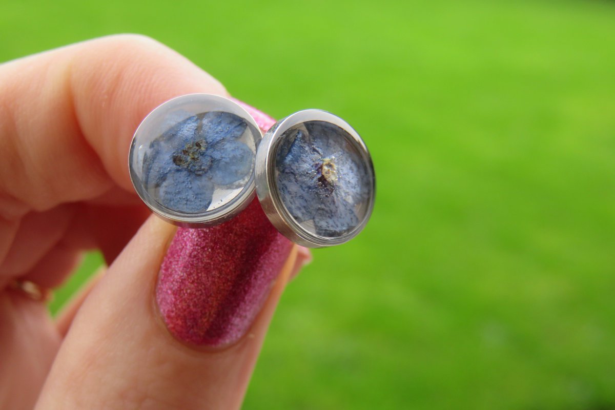 EcoFlowerLady's tweet photo. Beautiful #ForgetMeNot #Myosotis Earrings- #handmade #realflowerjewelry #BlueFlower #smallbusiness #TheLibraryofFlowers #PressedFlowers #Boho #Giftforher https://t.co/39QNFr1jER