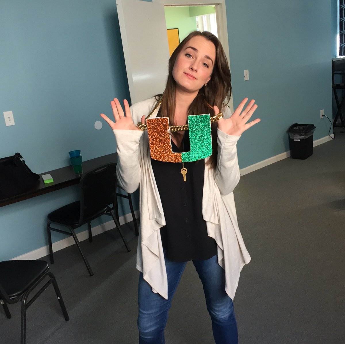 theVAB's tweet photo. I don’t always support #Miami but when I do... it’s with this crazy Turnover Chain @actorMartinez owns. 😆 #getscenestudios https://t.co/olD4FH6uQY