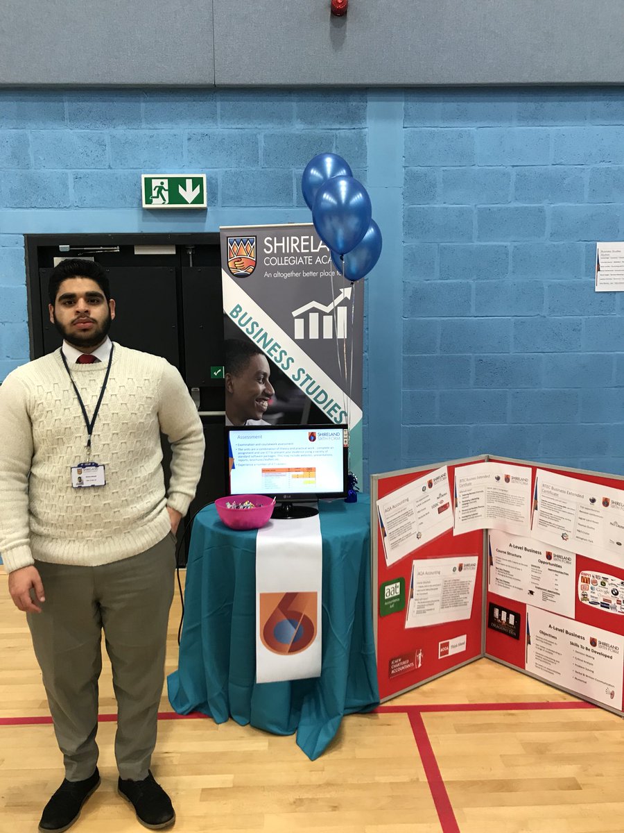 roxycooper7's tweet photo. The Business Studies, Accounts and Travel &amp; Tourism department are all set up and ready for post 16 open evening @ShirelandCA https://t.co/rh6qqn459R
