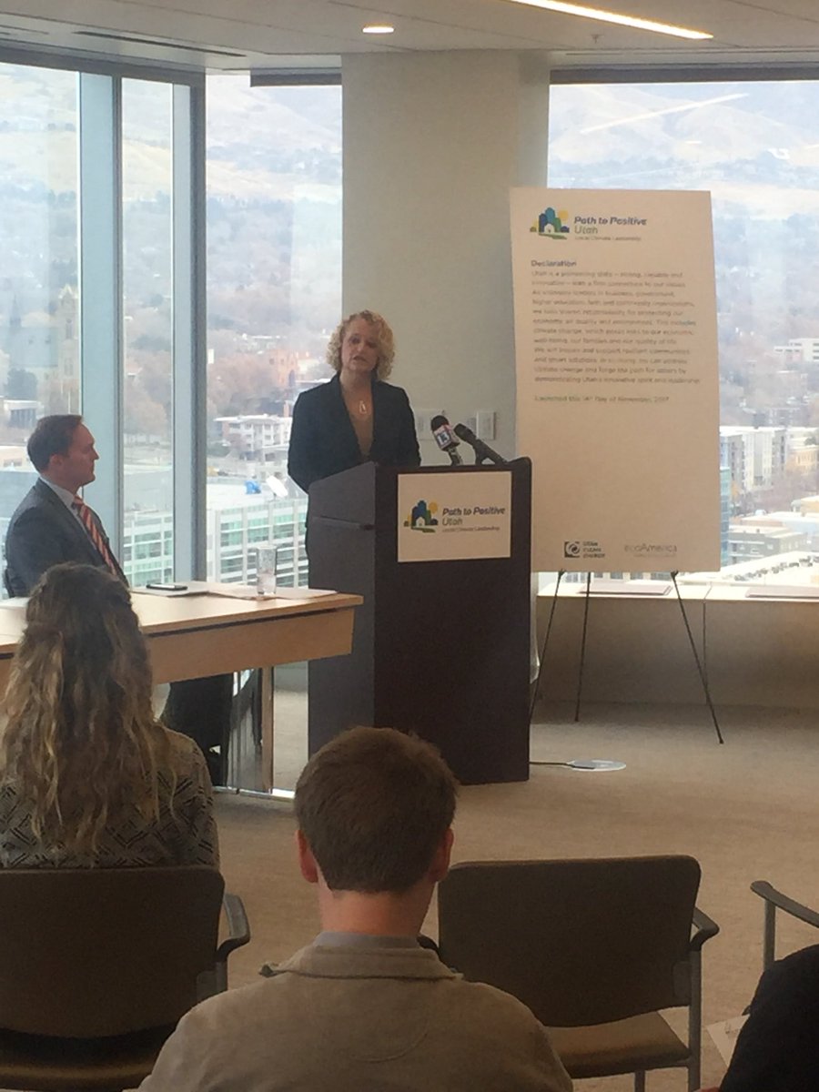 SLCgreen's tweet photo. Launching a local #climatechange platform with and for Utah leaders, government, business &amp; civil society.  Together let’s #ActOnClimate #PathToPositive @slcmayor @MayorBenMcAdams @GoldmanSachs @iamepiscopalian @SummitCountyUT @lovecommslc @UtahCleanEnergy @ecoAmerica &amp; more! https://t.co/6tWcRzKIRK