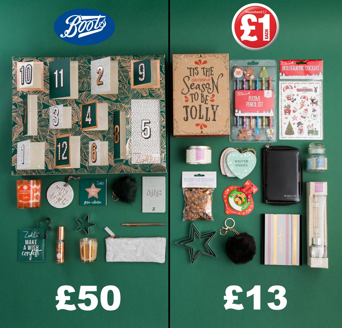 Poundland's tweet image. Here we have The Advent of Amazing Value at Poundland...