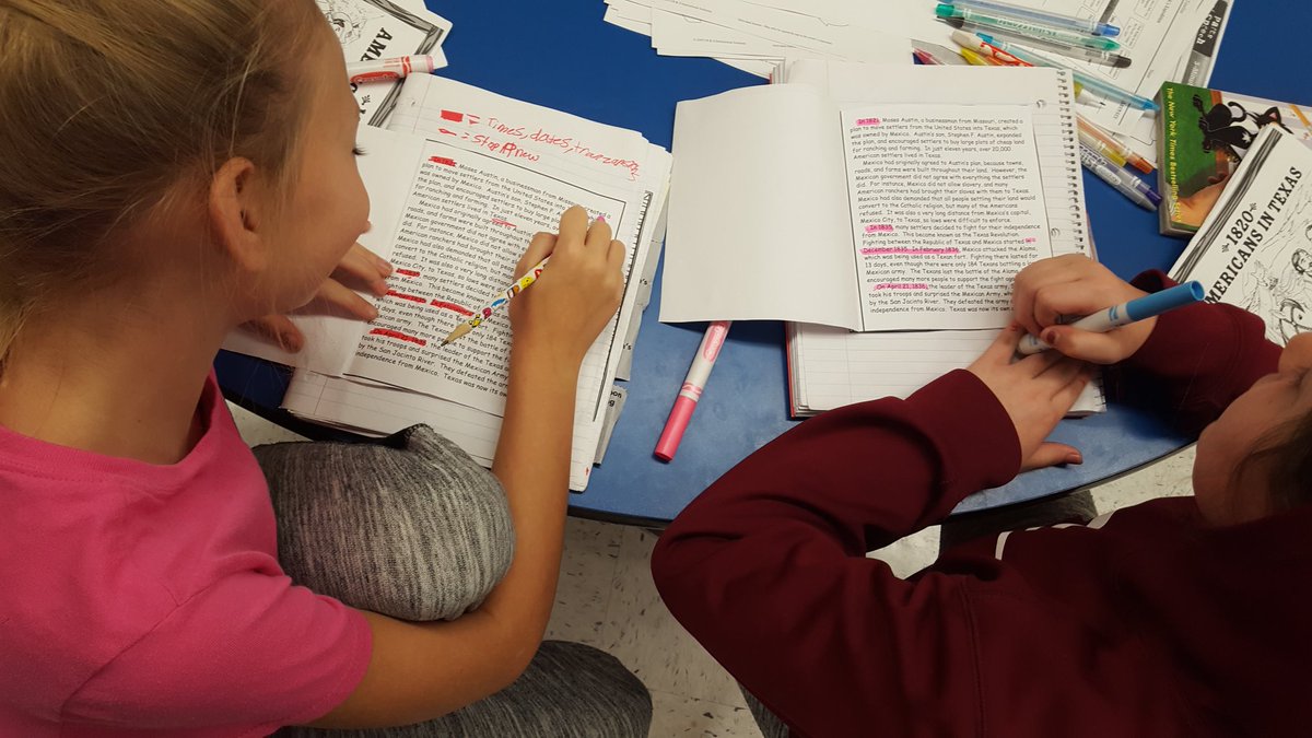 wright_with_isd's tweet photo. Integrating ELA w/ history studies! Check out this expert text marking for comprehension. #classof2025 #isdstrong @Mill_Creek_ISD https://t.co/9PmXfKUwsi