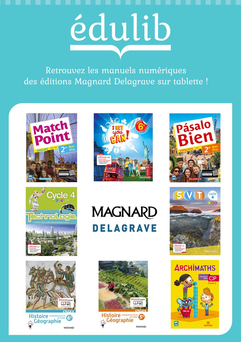 EdulibFR's tweet photo. Des demain, venez découvrir stand E20 les manuels numériques 2017 de Magnard et Delagrave version tablette #LibMANUELS https://t.co/8Bn4kjq03k