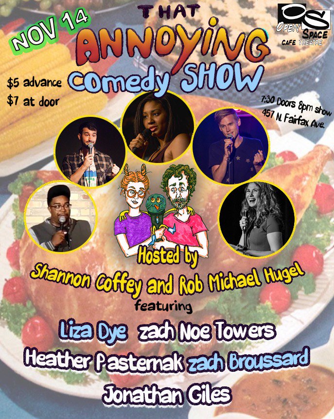 jonklein68's tweet photo. Round up and even out your Tuesday with @ThatAnnoyingPod w/ @robmichaelhugel & @coffeys
Tonight
8pm|$7
#standup #comedy #comedians #Tuesday #night #show #event #November #fall #roundout #even #numbers #tonight https://t.co/selOC6KTAL