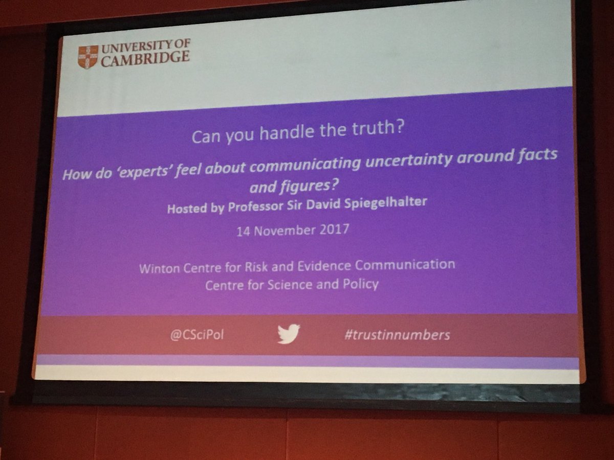 scoutu's tweet photo. I love Cambridge for it's convening power on subjects of importance like uncertainty around facts #trustinnumbers https://t.co/C4htgcnxoj