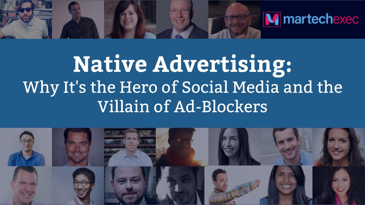 MarTechExec's tweet photo. Native and afraid? You shouldn’t be. #NativeAdvertising is swooping in as a go-to tactic for #marketers as #AI, #AR and #VR become more commonplace. Join the conversation: https://t.co/G1GnePP7Yp https://t.co/rXSfkrMm2a