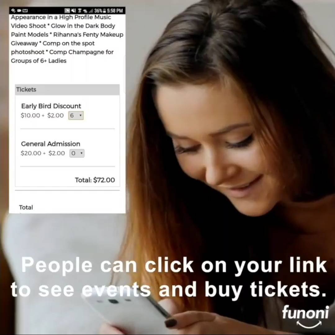 funoni_'s tweet photo. Spread happiness by inviting people to go to events. Whenever someone buys a ticket from your link, you earn a commission. You can do all that from your phone anywhere, anytime. Join now for free. https://t.co/0dobCgjL0I📱🌎💰🕺 https://t.co/VZ6PXODOIh