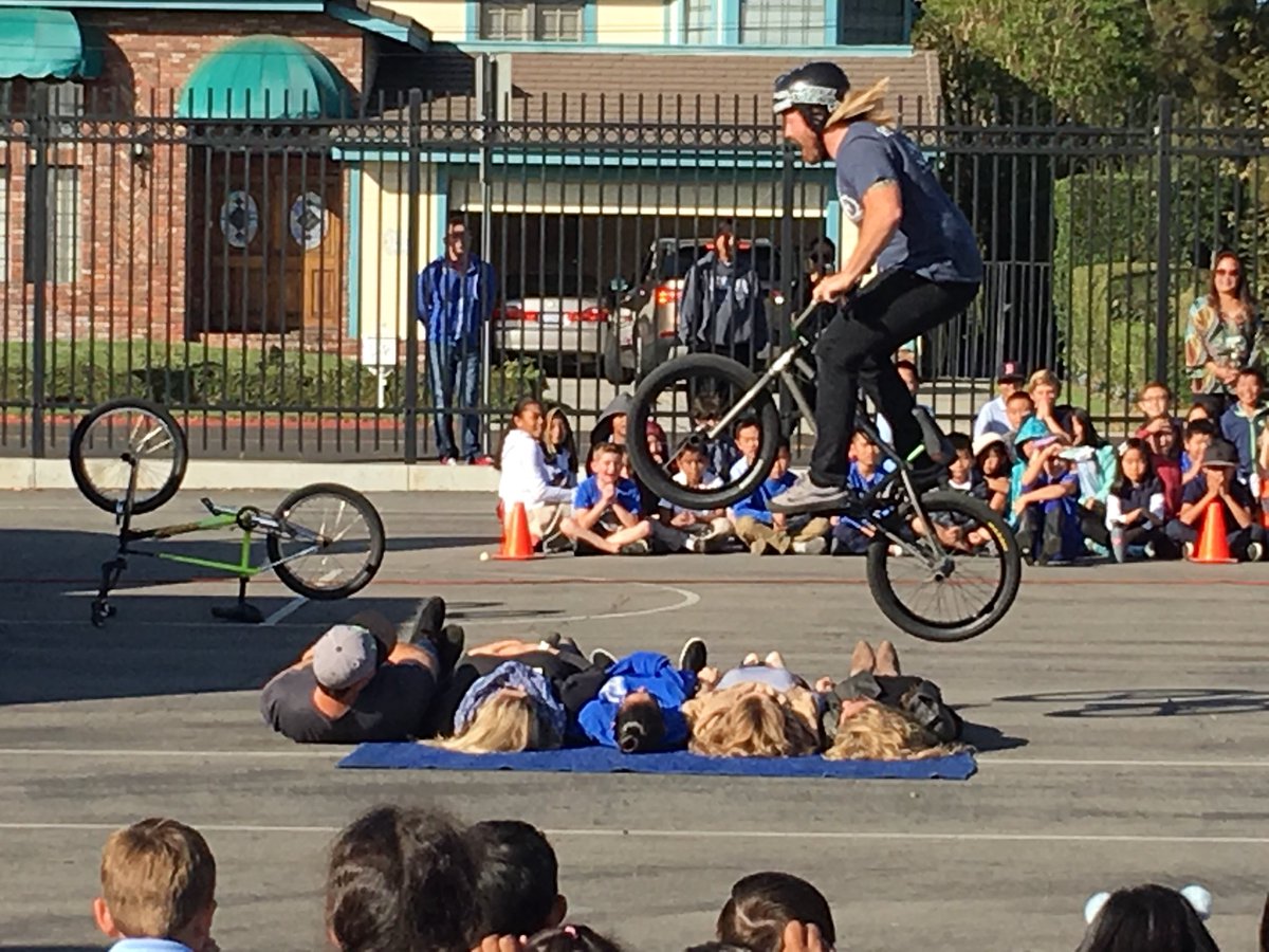 Yes, Ms. Widney, Ms. Dohling, Ms. Pinto and Mrs. Oakland did just have a bike jump over them.😬#HollyAve #trustingtheprofessionals #BMX @danhubbardmc <a href="/rickyshoots/">Ricky Vaughn</a> @lovebmxofficial <a href="/PintoBeanz11/">Christine Pinto</a> <a href="/ArcadiaUnified/">Arcadia Unified</a>