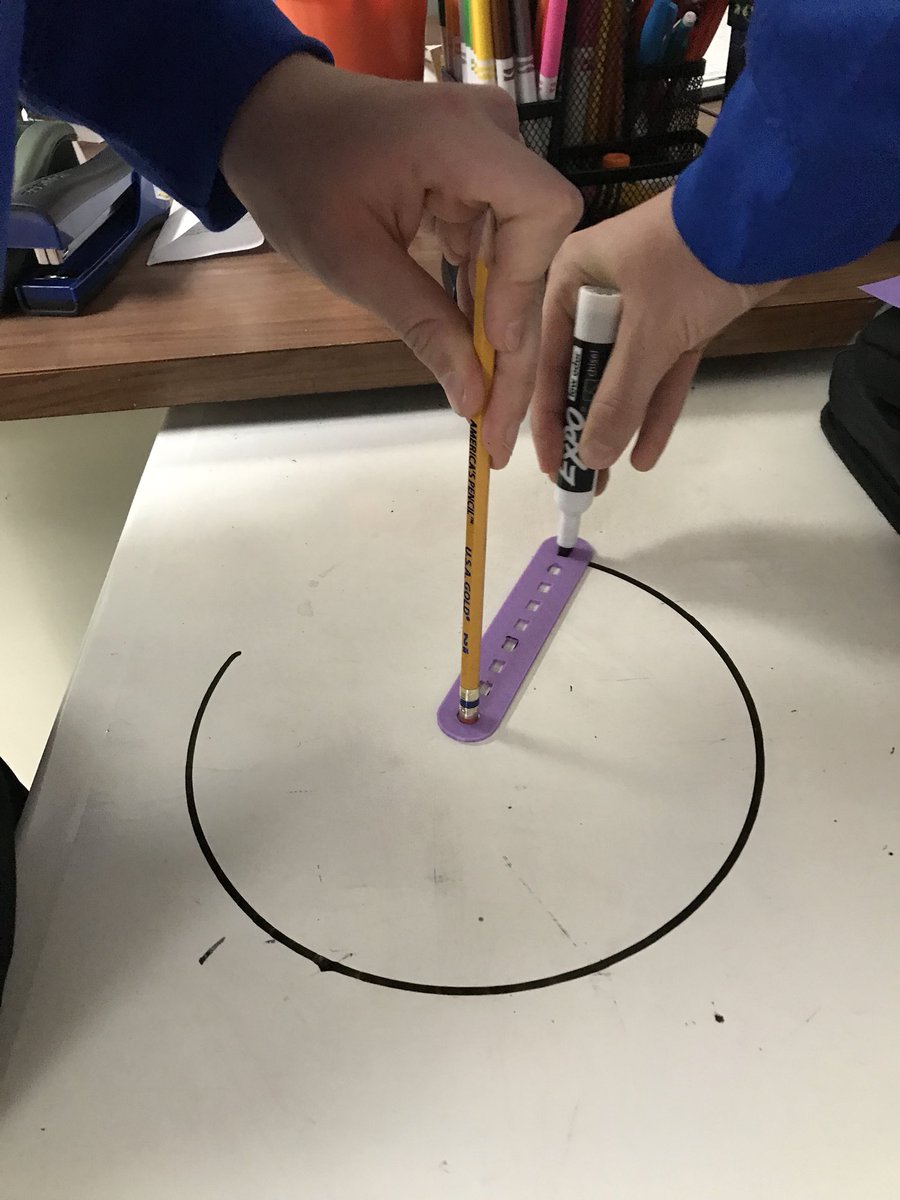 twilhelmMMS's tweet photo. An idea in enrichment turned into a student designing and 3D printing our very own compass for expo markers on our whiteboards. Students have been amazed by my perfect circles all day, thanks Ayden! #makerspace #ThinkMakeImprove https://t.co/ozb6uaVV6K