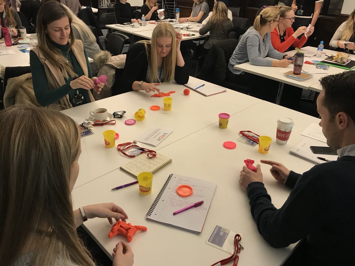 STEMglasgow's tweet photo. Great evening with Glasgow’s probationers. Lots of enthusiastic teachers taking STEM forward. #playdohelephants #tinfoiltower #trickytangrams #STEMglasgow https://t.co/5fcHS3RP5a