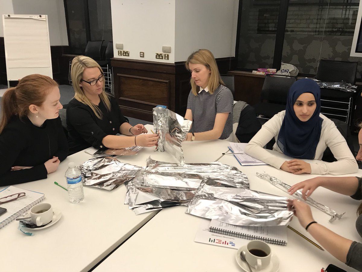 STEMglasgow's tweet photo. Great evening with Glasgow’s probationers. Lots of enthusiastic teachers taking STEM forward. #playdohelephants #tinfoiltower #trickytangrams #STEMglasgow https://t.co/5fcHS3RP5a