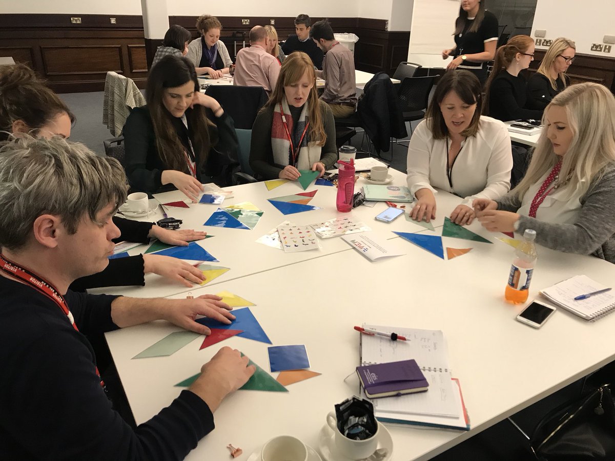 STEMglasgow's tweet photo. Great evening with Glasgow’s probationers. Lots of enthusiastic teachers taking STEM forward. #playdohelephants #tinfoiltower #trickytangrams #STEMglasgow https://t.co/5fcHS3RP5a
