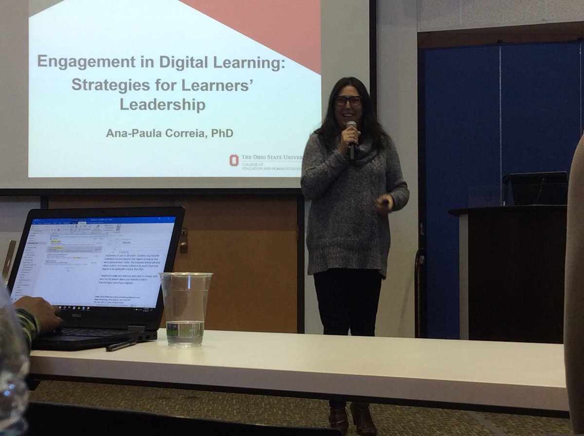 caranorth11's tweet photo. A research area that @correia65 is interested in is supporting learners online #OSULTX https://t.co/LzDivdBV8p