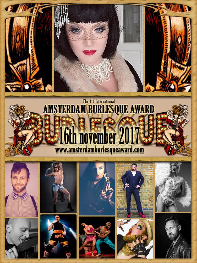 The Boylesque night, hosted by Sheila Wolf + aftershow party with DJ Beauty Kees, Thursday, 16th november 2017: Get the tickets:  amsterdamburlesqueaward.com/tickets.htm