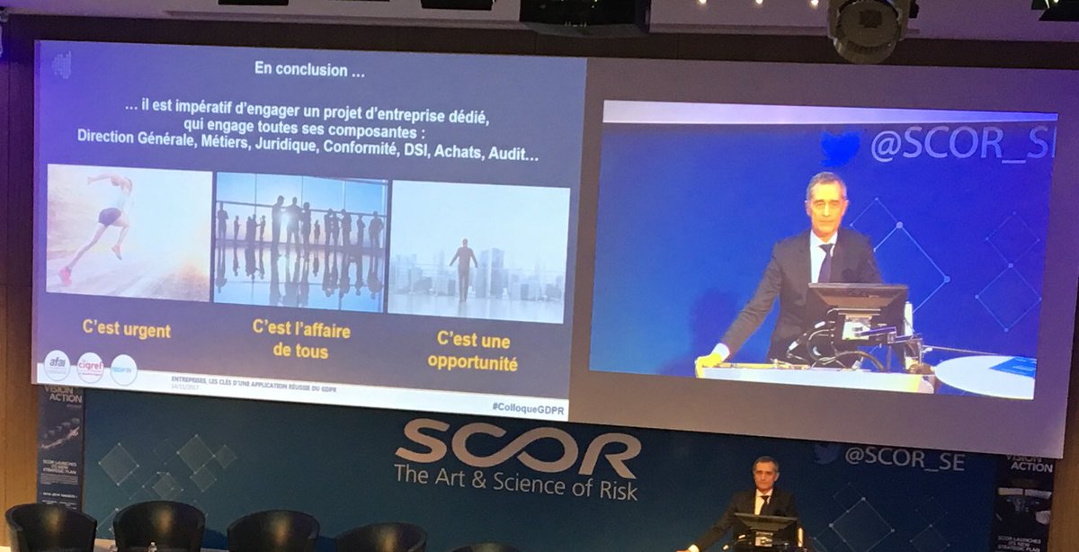 HdAgrain's tweet photo. La conclusion de @regisdelayat au #colloqueGDPR :
C'est urgent !
C'est l'affaire de tous !!
C'est une opportunité !!!
Et ouverture de la table ronde animée par @simottel : #GDPR, comment en faire un atout pour l'entreprise ?
@CIGREF @AssociationAFAI @TECHINFrance https://t.co/IXxGsTQuIj
