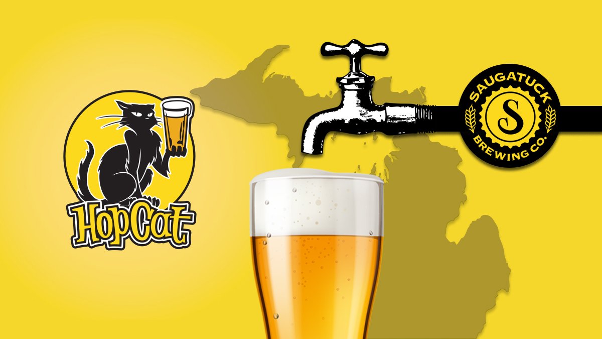 saugatuckbrew's tweet photo. Join us at @HopCatGR tomorrow (11/14) ALL DAY as they tap into 11 of our Michigan brewed beers including some vintage beers from deep in their cellar! CLICK HERE  for a full list of what they'll be pouring ➡️ https://t.co/CV7OyJxTg0 #SBrewing #HopCat #TapFeature #HeresToHappy https://t.co/ineVrqaOLz