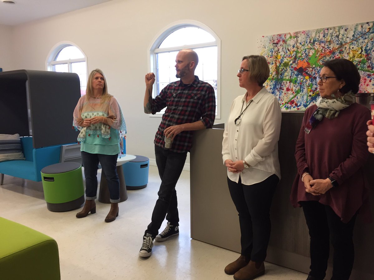 CameronStPS's tweet photo. An exciting morning touring the new Youth Centre with Compass! This is a place to check out! #compasswest #programs @SCDSB_Schools @TownCollingwood @rotarycollingw1 https://t.co/OgQVq8OYd7