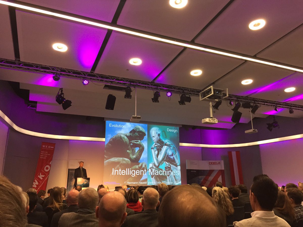_winnovation's tweet photo. "Humanity has a new partner: intelligent machines" - Interesting insights in artificial intelligence #innovateAustria https://t.co/S6MaKmJN6M