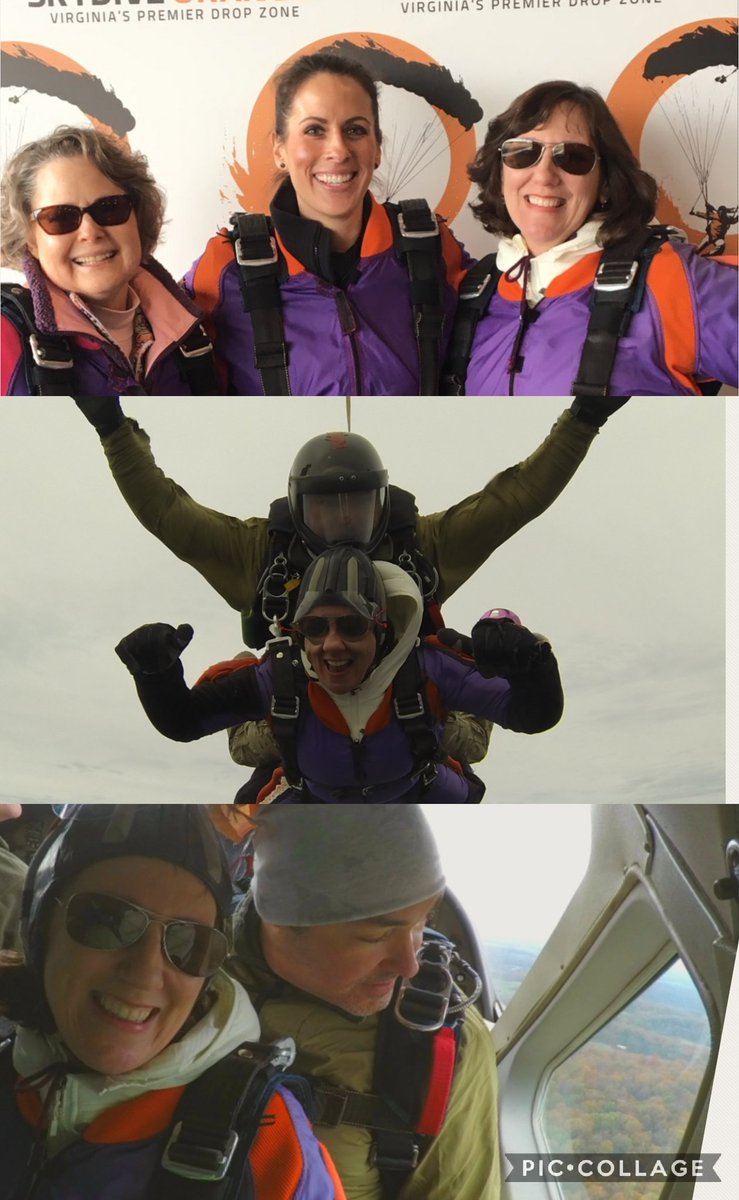 TigersTCMartin's tweet photo. Talk about team building! TC Martin's Mrs. Gibson, Mrs. Nottingham & Ms. Jones relax on their day off by jumping out of an airplane!! That's Tiger Spirit!!
#ExtremeTeamBuilding https://t.co/GNE4tT2ilN