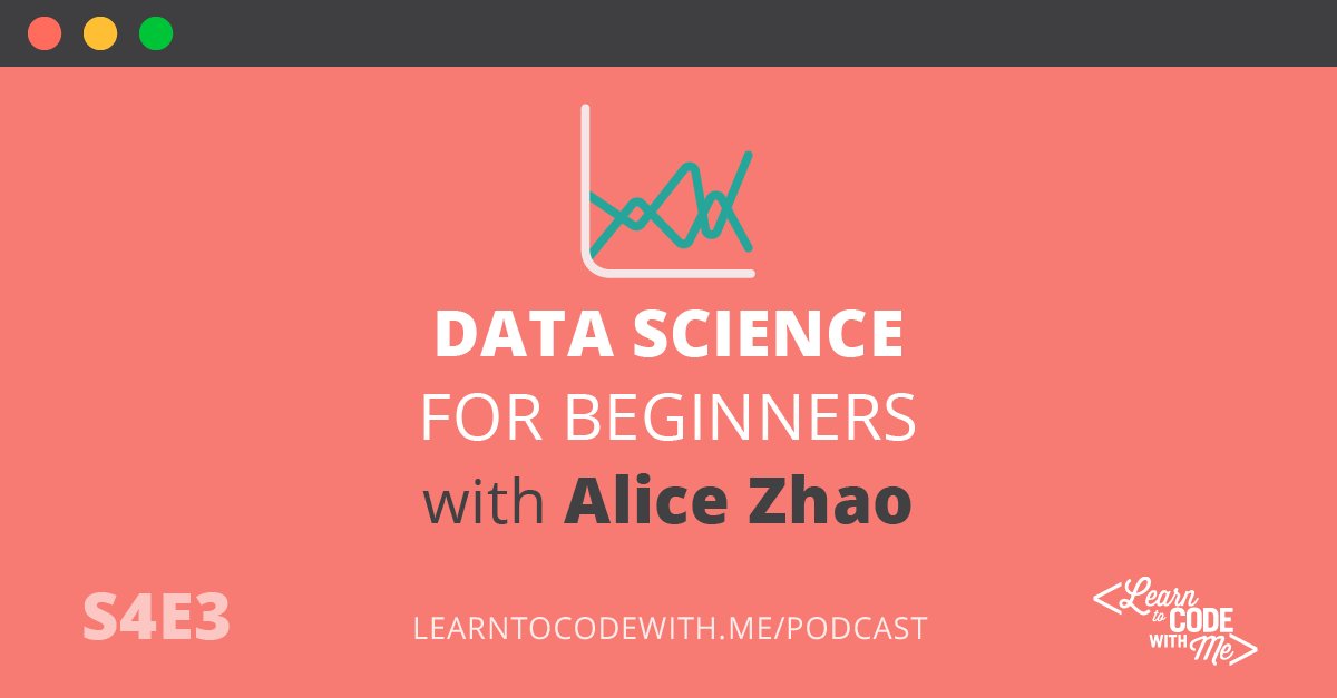 KaplanNews's tweet image. Alice Zhao, senior data scientist at Metis, tells us where beginners should start when they&apos;re first looking to enter the #datascience field. Have a listen here! learntocodewith.me/podcast/learni…