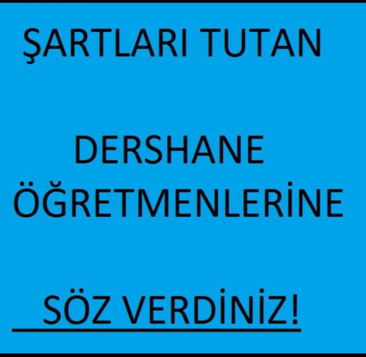 SÖZ VERDİNİZ Şartları tutan #DershÖğrt verilen sözlerin tutulmasını bekliyor! KHK ya uyulmadı! <a href="/RT_Erdogan/">rt_erdogan</a> <a href="/tcbestepe/">T.C. Cumhurbaşkanlığı</a> <a href="/ikalin1/">İbrahim Kalın</a> <a href="/suleymansoylu/">Süleyman Soylu</a> <a href="/Yusuf__Tekin/">Yusuf Tekin</a> <a href="/mkulunk/">Metin KÜLÜNK</a> <a href="/burhanettinuysl/">Burhanettin Uysal</a> <a href="/Akparti/">AK Parti</a> <a href="/AkpartiAnkara/">AK Parti Ankara</a>