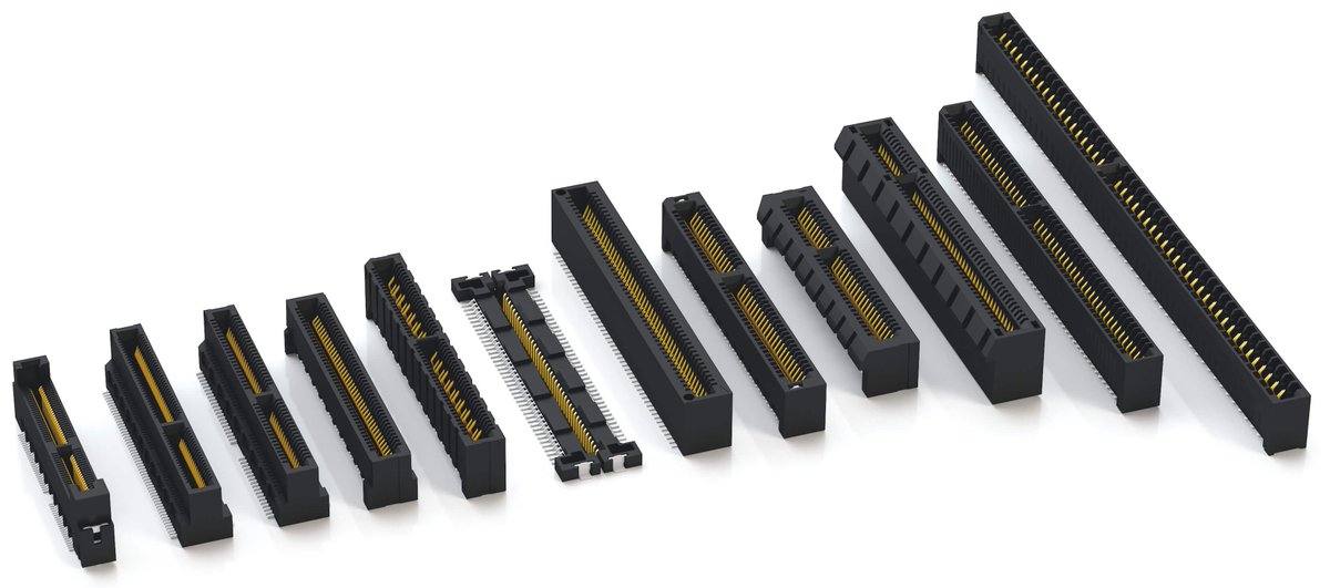 SamtecInc's tweet photo. Samtec’s new 0.80 mm pitch differential pair and 1.00 mm pitch edge card connectors create solutions for higher speed applications and address misalignment concerns. Learn more about these features by reading now: https://t.co/yCPd4MIHXL https://t.co/VHTu7HWmUQ