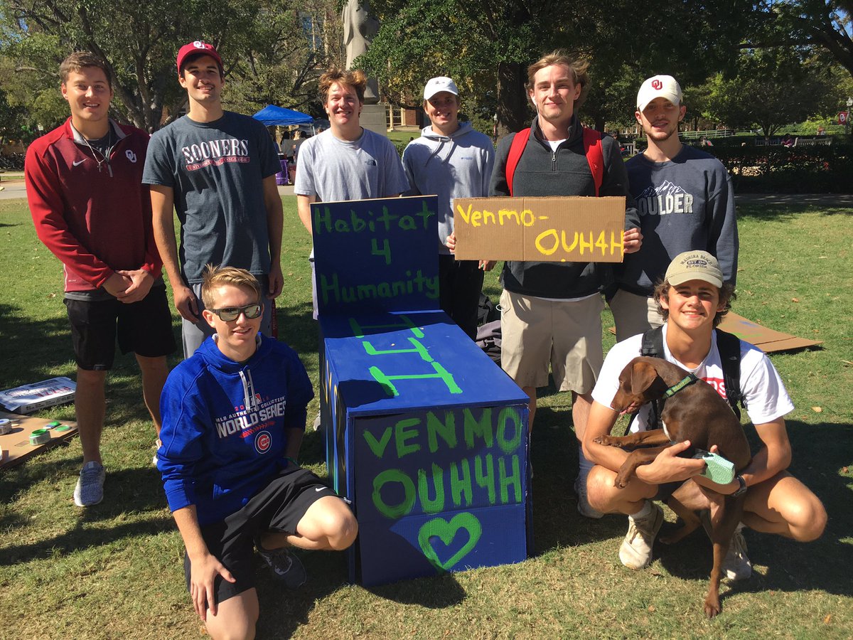 Pictures from Chi Omega's philanthropy event "Chi O Cravings" and also a picture of some associate members raising money for OU Habitat For Humanity. DU placed second in money raised for the event!
