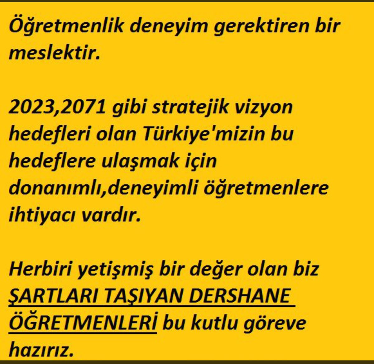 SÖZLER TUTULSUN LÜTFEN! Şartları tutan #DershÖğrt verilen sözlerin tutulmasını bekliyor! KHK ya uyulmadı! <a href="/RT_Erdogan/">rt_erdogan</a> <a href="/tcbestepe/">T.C. Cumhurbaşkanlığı</a> <a href="/ikalin1/">İbrahim Kalın</a> <a href="/suleymansoylu/">Süleyman Soylu</a> @hmzaydg <a href="/Yusuf__Tekin/">Yusuf Tekin</a> <a href="/mkulunk/">Metin KÜLÜNK</a> <a href="/burhanettinuysl/">Burhanettin Uysal</a> <a href="/Akparti/">AK Parti</a> <a href="/AkpartiAnkara/">AK Parti Ankara</a>