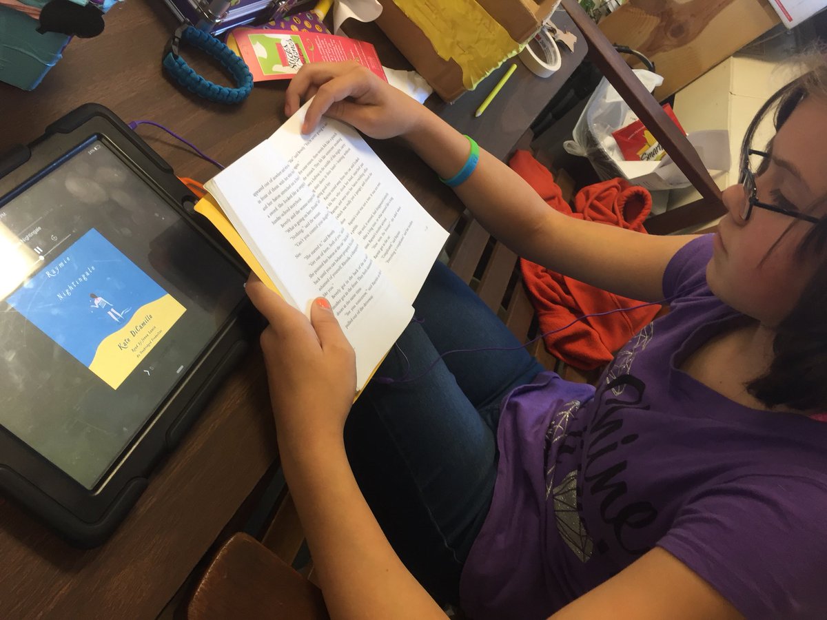 colbysharp's tweet photo. Audio books make reading middle grade novels more accessible to many of my students. https://t.co/uzCGSKo1Kb