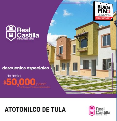 enconcreto's tweet photo. #Recuerda 📝 | Nuestros amigos de @VINTEMX quieren que aproveches al máximo tu #BuenFin2017 si compras tu vivienda en #RealCastilla obtén hasta un 50% de descuento. https://t.co/riOu2YHhti