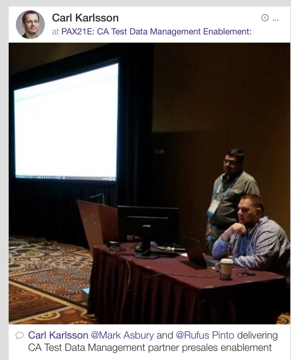 RufusPinto's tweet photo. Delivering Pre Sales Enablement for CA Partners for #casv #catdm at #CaWorld17 https://t.co/Ym0hNNhTJx