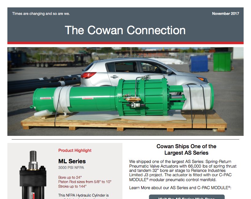 cowandynamics's tweet image. See what&apos;s been happening, get up to date with our newsletter. bit.ly/2zyQFZQ #ProcessSolutions #ValveAutomation