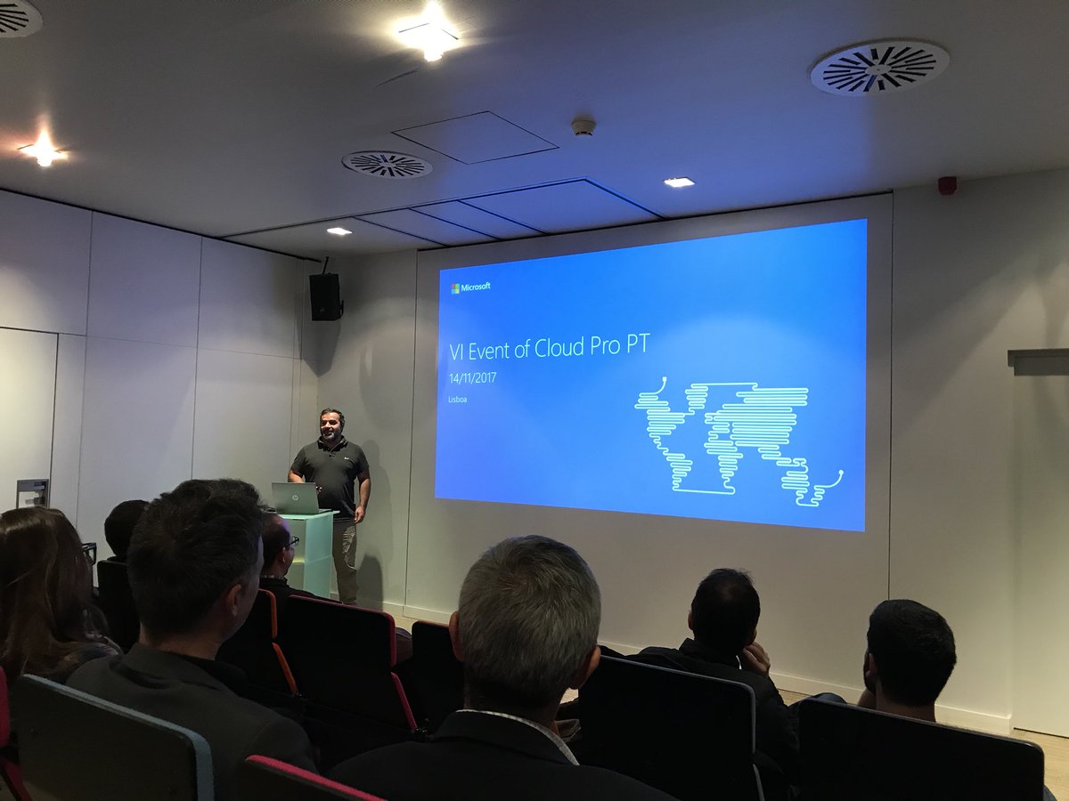 NikoNeugebauer's tweet photo. @creative_byte is kicking off the first presentation of the #CloudProPT meeting. #azure #sqldb #geoReplication #dataSync https://t.co/raIknDB0dk
