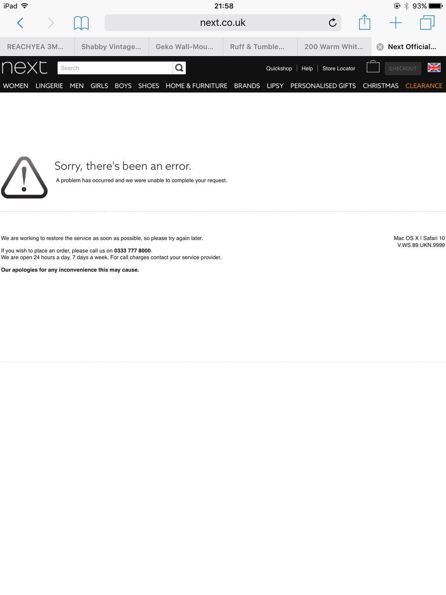 MaplesLass's tweet photo. @NextHelp i cant do anything on your site. Keep getting this. Help! I want to buy xmas gifts. And leggings. https://t.co/DvCWqfvi69