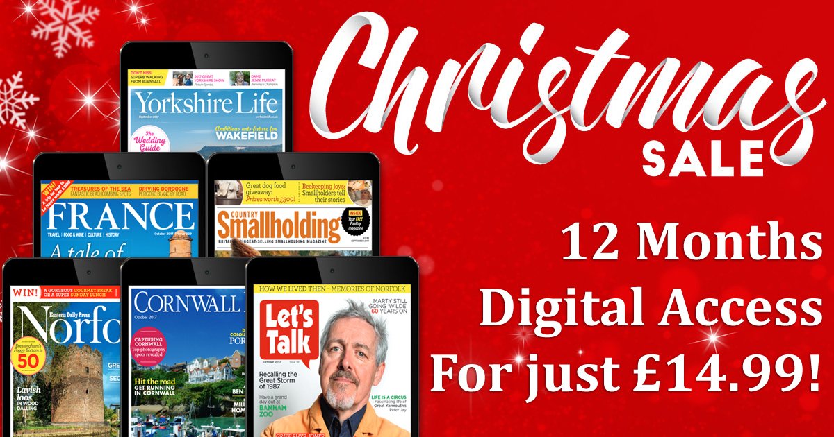 SPECIAL CHRISTMAS OFFER! Enjoy a 12 month Digital Subscription for just £14.99! Choose from over 30 great magazines &amp; enjoy access to a huge archive of past issues! Order now &amp; get an EXTRA 6 WEEKS FREE (your subscription will run until 31/12/2018) ow.ly/TYPi30gzCIj