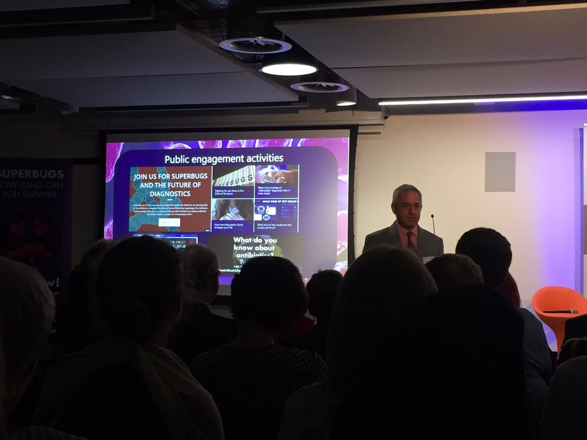 ValJonesPR's tweet image. Getting the general public involved in the fight against #AntimicrobialResistance . Terrific inspiring and energising talk by Daniel Berman, lead of @longitude_prize @nesta