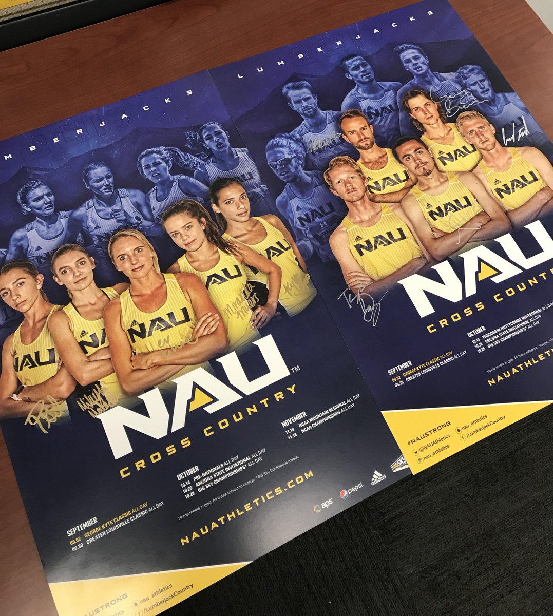 NAUTrackFieldXC's tweet photo. How could you possibly be any more excited for Saturday's NCAA Championships?

Well, these autographed posters are 🔥🔥🔥 and could be yours!

Make sure you're following @NAUTrackFieldXC and RT for a chance to win! Two lucky fans will be selected randomly at noon on Wednesday!! https://t.co/GB2jl6A17S