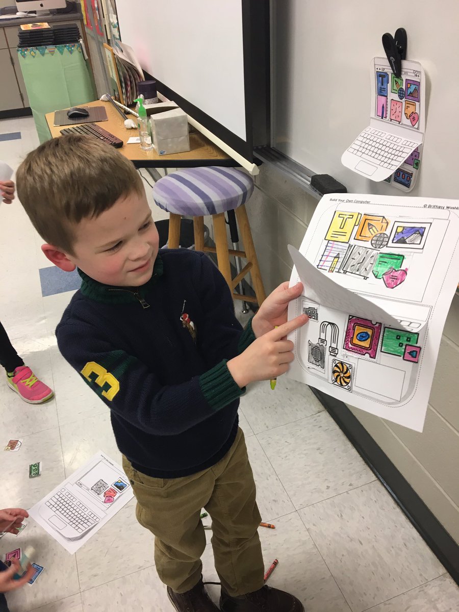 Sarahj_hall's tweet photo. 1st graders learning about Processors and I/O Devices in @learningdotcom and building their own computers from  @BrittanyWTweets . "My processor is the brains of the computer." #WeAreER #WeAreRCSTN https://t.co/2vCr5IZfe9